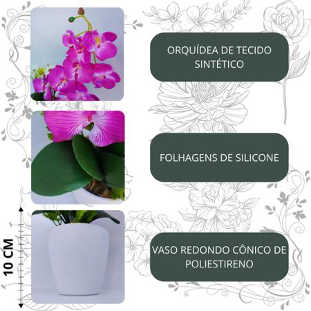 Imagem de Centro De Mesa Arranjo De Orquídeas Artificiais Decoração