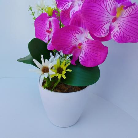 Imagem de Centro De Mesa Arranjo De Orquídeas Artificiais Decoração