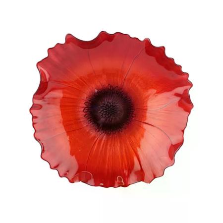 Imagem de Centro de mesa Rouge em vidro D21xA2cm cor vermelho