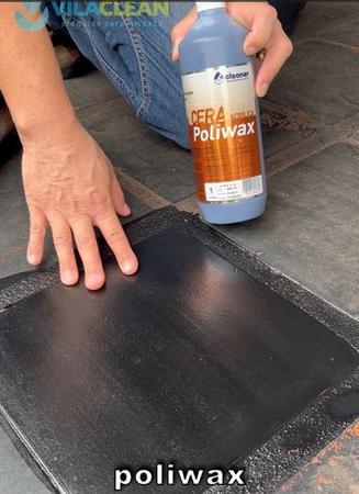 Imagem de Cera acrílica poliwax  - preta - cleaner - 5 litros