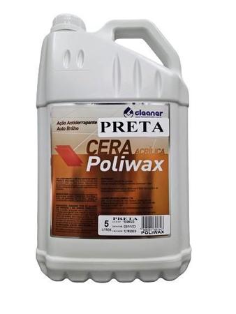 Imagem de Cera acrílica poliwax  - preta - cleaner - 5 litros