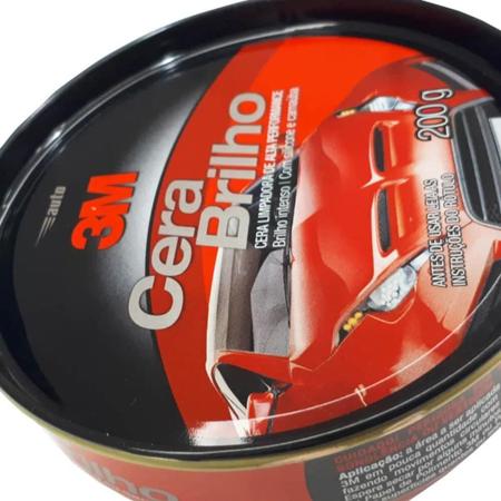 Imagem de Cera Automotiva 3M 200g Cera Brilho  com Silicone e Carnauba