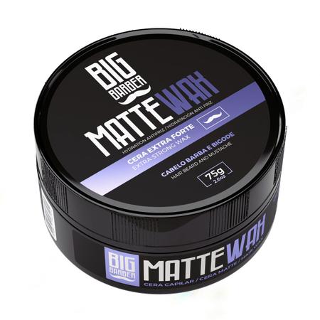 Imagem de Cera Capilar Matte Wax Big Barber 75g Efeito Seco Caixa Com 12 Unidades