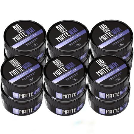 Imagem de Cera Capilar Matte Wax Big Barber 75g Efeito Seco Caixa Com 12 Unidades