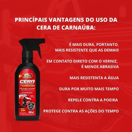 Imagem de Cera Cristalizadora Liquida CarnaÚBa Spray Wax Proauto 500ml