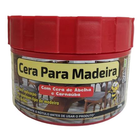 Imagem de Cera para Madeira Abelha e Carnaúba Brilho Proteção 250g ED+
