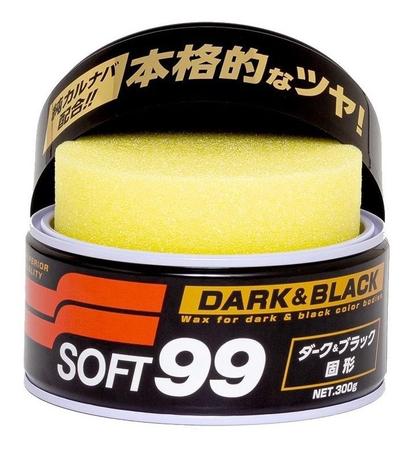 Imagem de Cera Soft 99 automotiva black dark Para Carros preto e escuro 300g pasta cristalizadora brilho