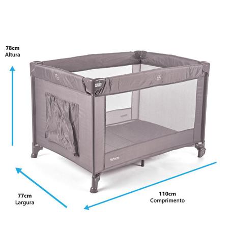 Imagem de Cercado Berço para Bebê Infantil Desmontável Compacto Preto Multmaxx