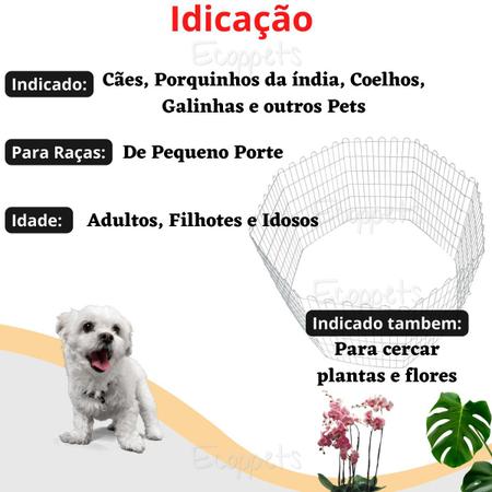 Imagem de Cercado Para Cachorro Coelho Pets 8 Folhas 78 cm Altura Galvanizado