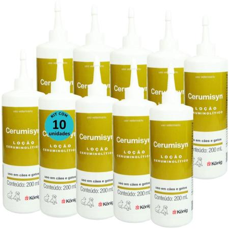 Imagem de Cerumisyn 200Ml Loção Ceruminolítico Knig Kit Com 10 Unid