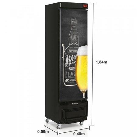 Imagem de Cervejeira 228 Litros Frost Free Porta Cega GRB-23 E QC Gelopar Preta 127v