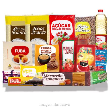 Imagem de Cesta Básica Completa Alimentos Essenciais - 17 itens