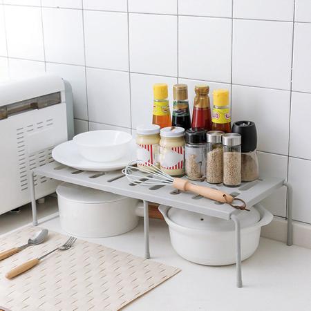 Imagem de Cesta de plástico ajustável, cozinha doméstica, banheiro prático