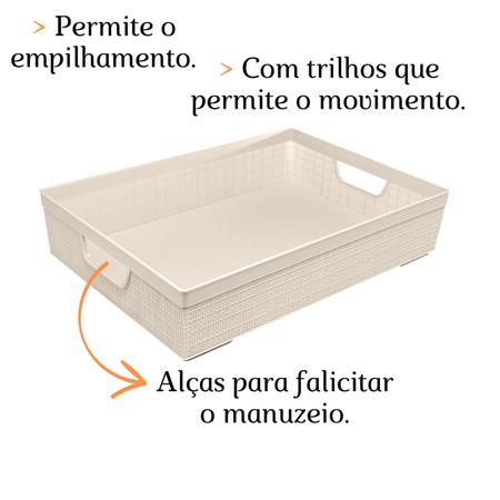 Imagem de Cesta Organizadora Juta Jaguar 11,5 Litros A3 BPA Free Com Alças