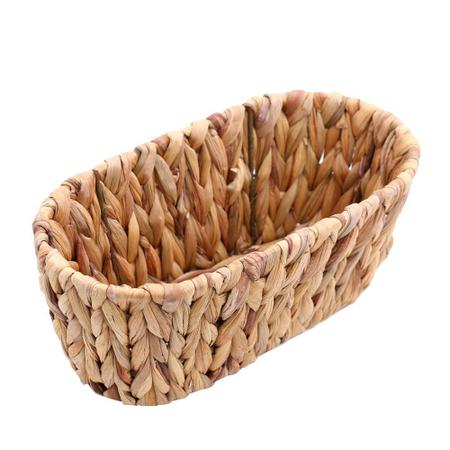 Imagem de Cesta Oval Aguapé Natural Decoração Mesa C25,5xL13xA10cm 1un