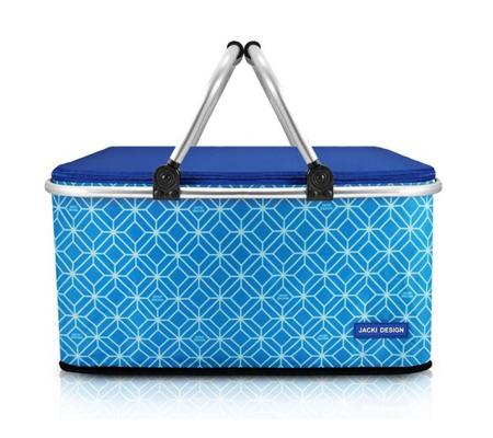 Imagem de Cesta Piquenique Bolsa Térmica Lanche Camping Pik Nik Jacki Design Azul