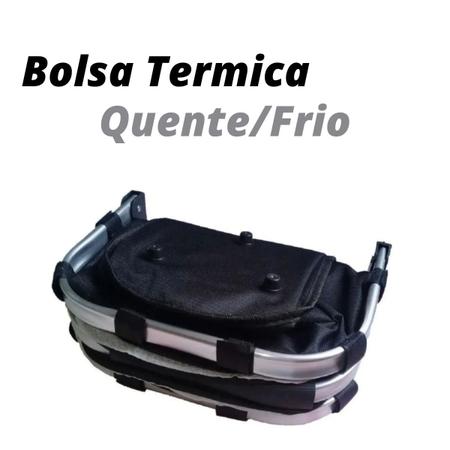 Imagem de Cesta Térmica Dobrável Para Piquenique Bolsa Picnic Com Alça