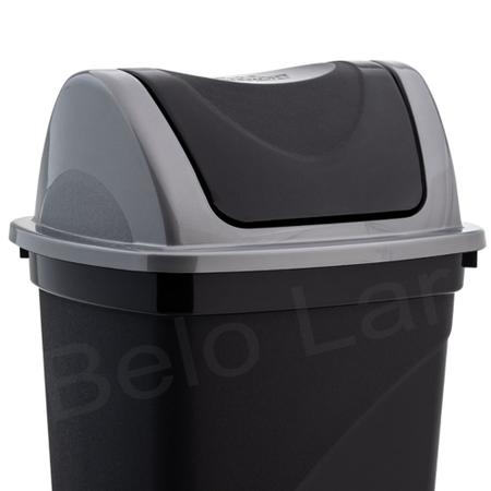 Imagem de Cesto de Lixo Tampa Basculante 30L Lixeira Plástico
