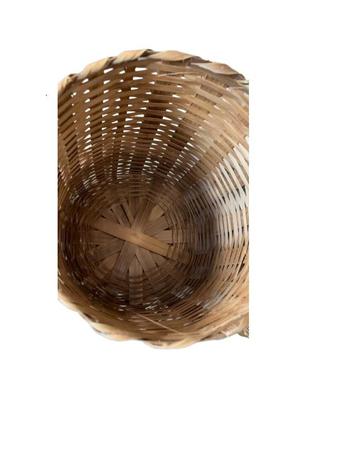 Imagem de Cesto de taquara artesanal com tampa para organizar ambientes, brinquedos, roupas sujas, item decorativo para sua casa 