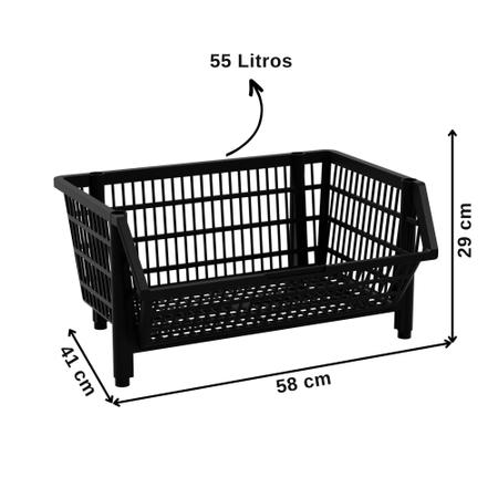 Imagem de Cesto Expositor Organizador Empilhável Gôndula 2 Unidade