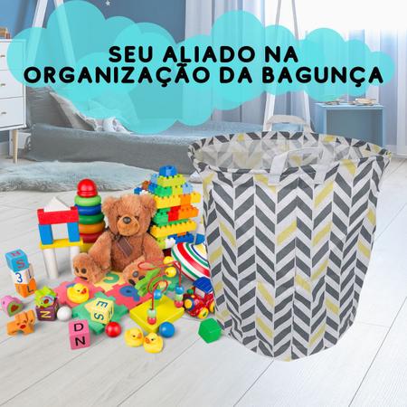 Imagem de Cesto Roupa Suja Limpa Dobrável Impermeável Adulto e Criança