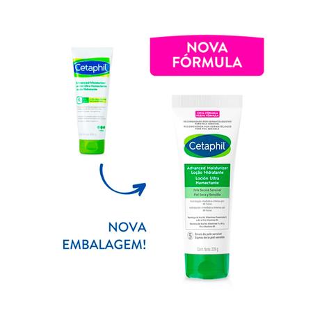 Imagem de Cetaphil loção hidratante 200ml pele sensivel normal e seca