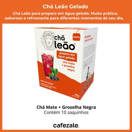 Chá leão mate + groselha negra com 10 sachês - Cha leao