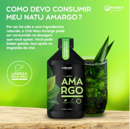 Imagem de Chá Natu Amargo 500ml - Pronto para Consumo, Ervas Especiais - Laborel