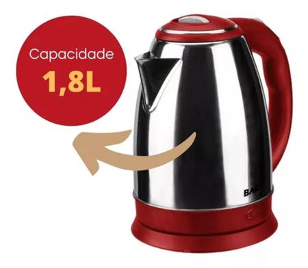 Comprar Jarra Elétrica Inox com termostato para chimarrão - 1.8