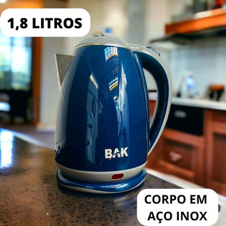 Imagem de Chaleira Elétrica De Inox Premium 1,8 Litros 220V Azul