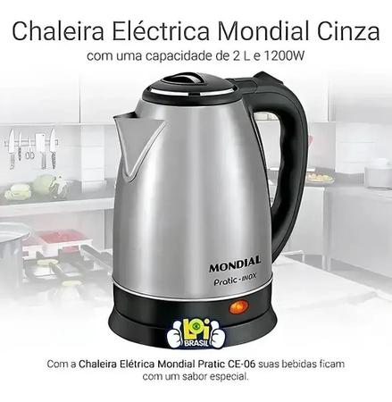 Chaleira Eletrica Mondial 2 Litros 1200w Pratic Inox Ce-06 127V - Chaleira  - Magazine Luiza