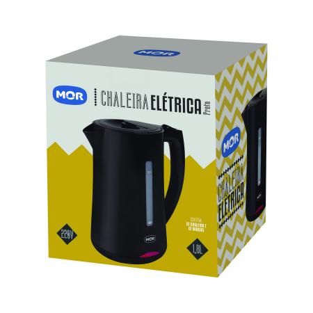 Chaleira Elétrica Preta 1,8 Litros 220V