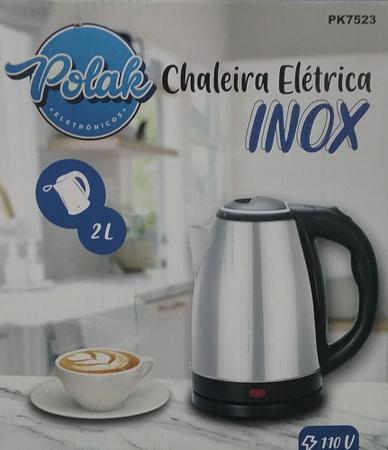 Imagem de Chaleira Elétrica, Preto/Inox, 127V - Polak