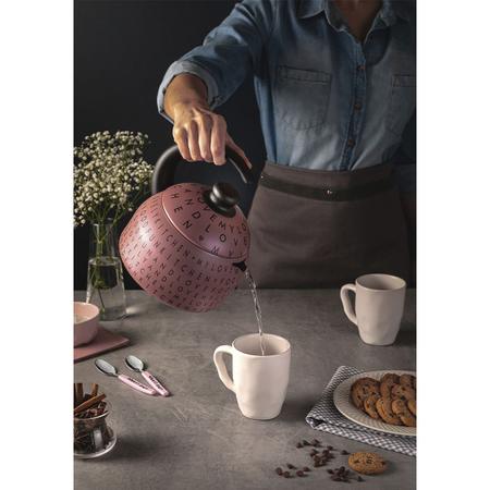 Chaleira Rosa Antiaderente 1,9L My Lovely Kitchen Tramontina 27807/050 Imagem de Chaleira Rosa Antiaderente 1,9L My Lovely Kitchen Tramontina 27807/050
