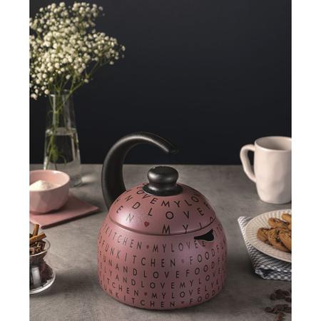 Chaleira Rosa Antiaderente 1,9L My Lovely Kitchen Tramontina 27807/050 Imagem de Chaleira Rosa Antiaderente 1,9L My Lovely Kitchen Tramontina 27807/050