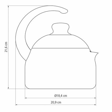 Chaleira Rosa Antiaderente 1,9L My Lovely Kitchen Tramontina 27807/050 Imagem de Chaleira Rosa Antiaderente 1,9L My Lovely Kitchen Tramontina 27807/050