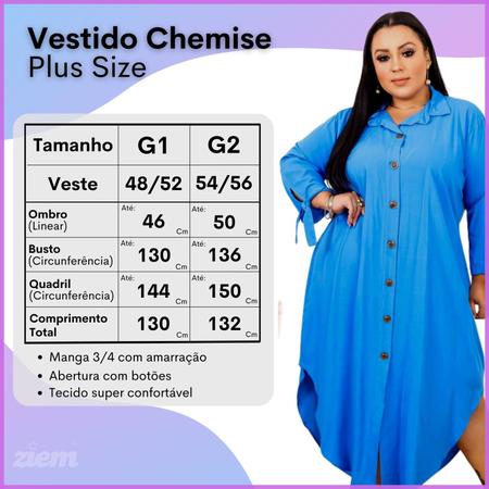 Imagem de Chamise Longo Plus Size