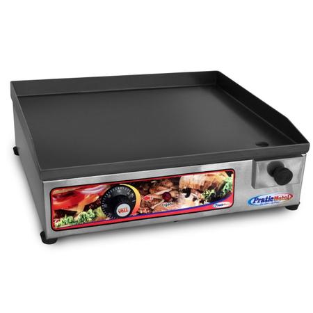 Imagem de Chapa de Lanche Elétrica em Inox 40x35cm 1600w 220V Pratic