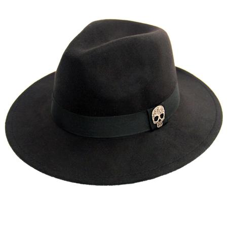 Imagem de Chapeu fedora - chapeus 25 - preto - tamanho ajustavel