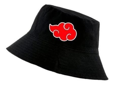 Chapéu Naruto Akatsuki Bucket Hat New Cap Anime Nuvem - Megafull