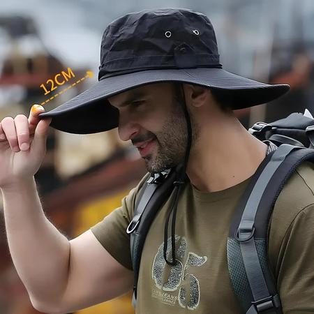 Imagem de Chapéu Panamá Masculino para Verão - Respirável, Anti-UV e Proteção Solar