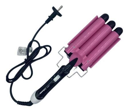 Chapinha Modelador Cabelo Cerâmica Tri-Onda Ondulador Bivolt - Junjun Electrical Imagem de Chapinha Modelador Cabelo Cerâmica Tri-Onda Ondulador Bivolt