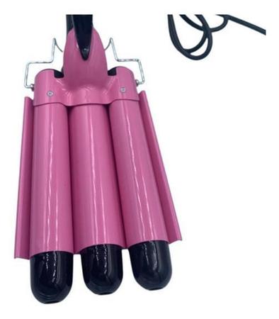 Chapinha Modelador Cabelo Cerâmica Tri-Onda Ondulador Bivolt - Junjun Electrical Imagem de Chapinha Modelador Cabelo Cerâmica Tri-Onda Ondulador Bivolt