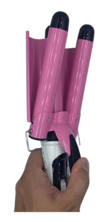 Chapinha Modelador Cabelo Cerâmica Tri-Onda Ondulador Bivolt - Junjun Electrical Imagem de Chapinha Modelador Cabelo Cerâmica Tri-Onda Ondulador Bivolt