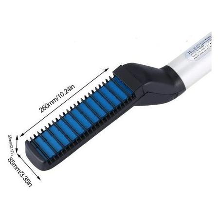 Imagem de Chapinha Pente Elétrico bivolt 110v e 220v Modelador Alisador Barba E Cabelo Prático Masculino Para Homens