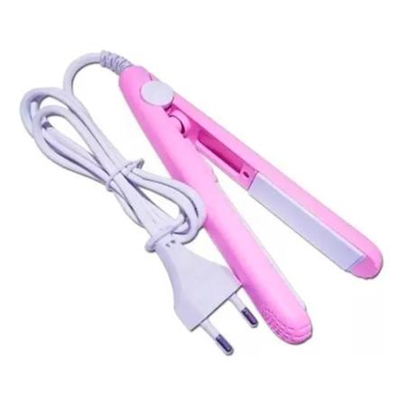 Imagem de Chapinha Portátil 180ºc Bivolt Cerâmica Rosa 18cm