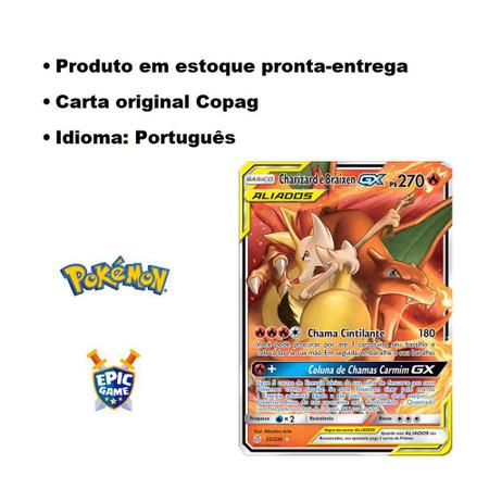 Jogo cartas - Box Pokémon - Geração Aliados - Charizard e Braixen