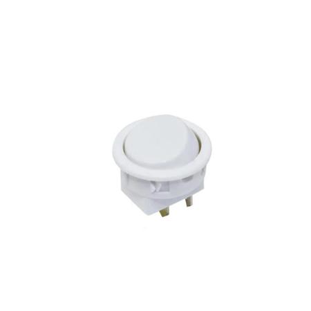 Imagem de Chave Botão Interruptor Redondo Bolinha de Embutir 6A para Móveis Branco