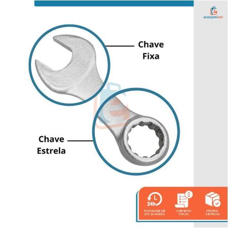 Imagem de Chave Combinada Cromo Vanádio Starfer 8Mm