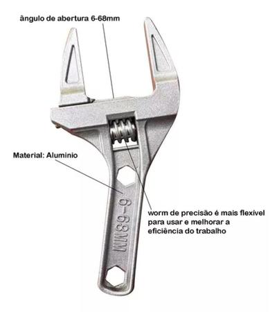 Chave Inglesa Ajustável Universal 200mm Abertura 68mm, Magalu Empresas